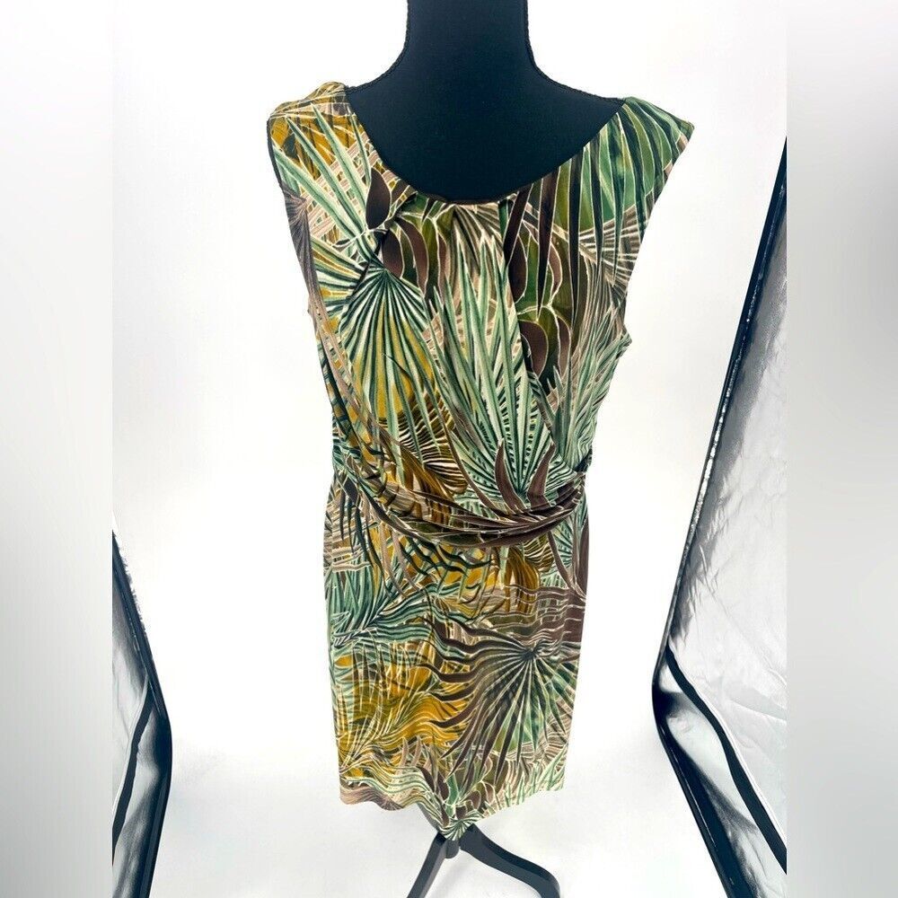 Annected‎ apparel green multi color dress size 12